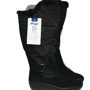 Pajar Womens Black Faux Fur Lined Waterproof